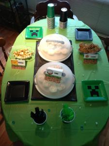 Minecraft Creeper Plates Birthday Party decorations and supplies