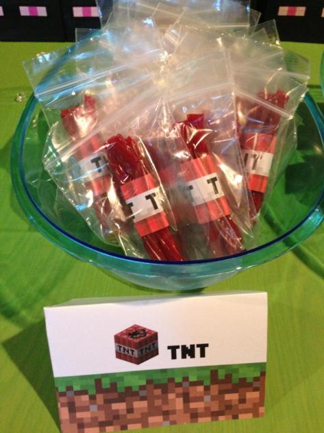 Minecraft TNT party favor