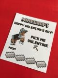 Printable Minecraft Valentines Day Cards with Horses Nether Torches 2